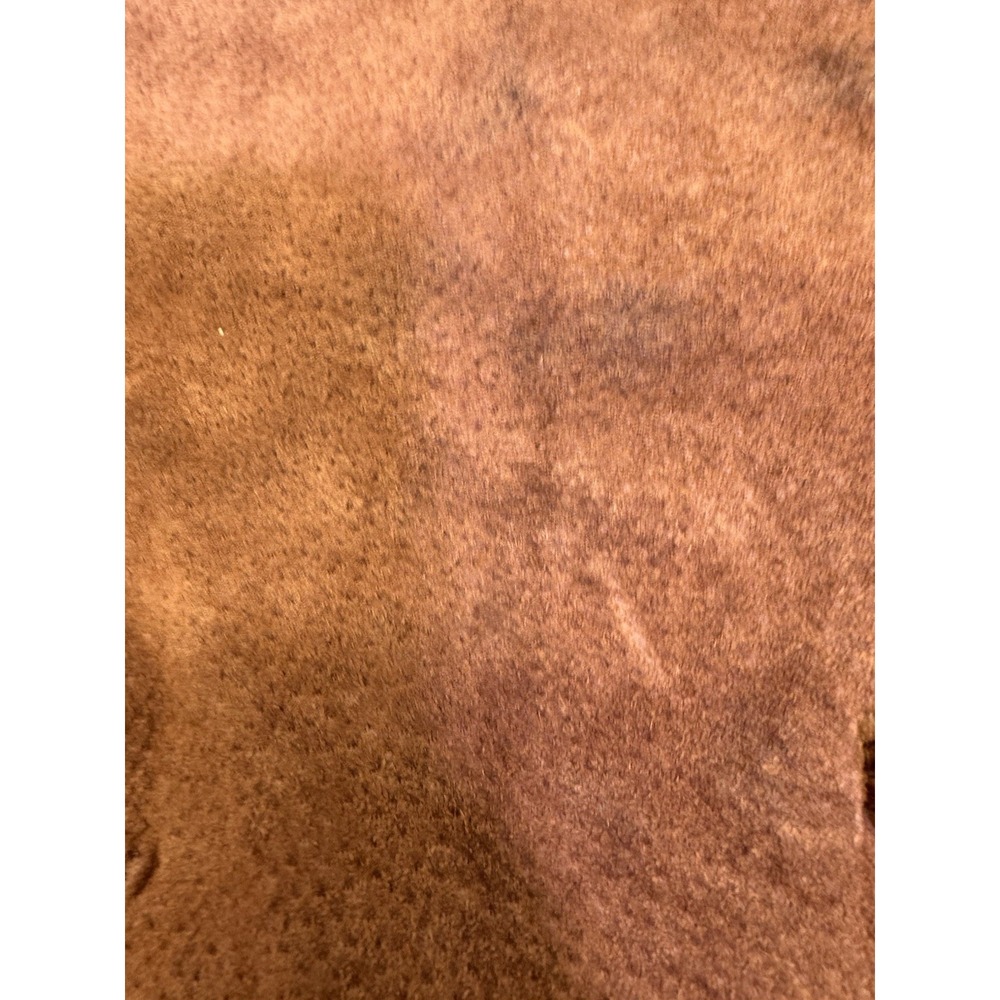 Vintage Greatland Vest Medium Brown Suede Leather Four Button Western Cowboy - Picture 5 of 8